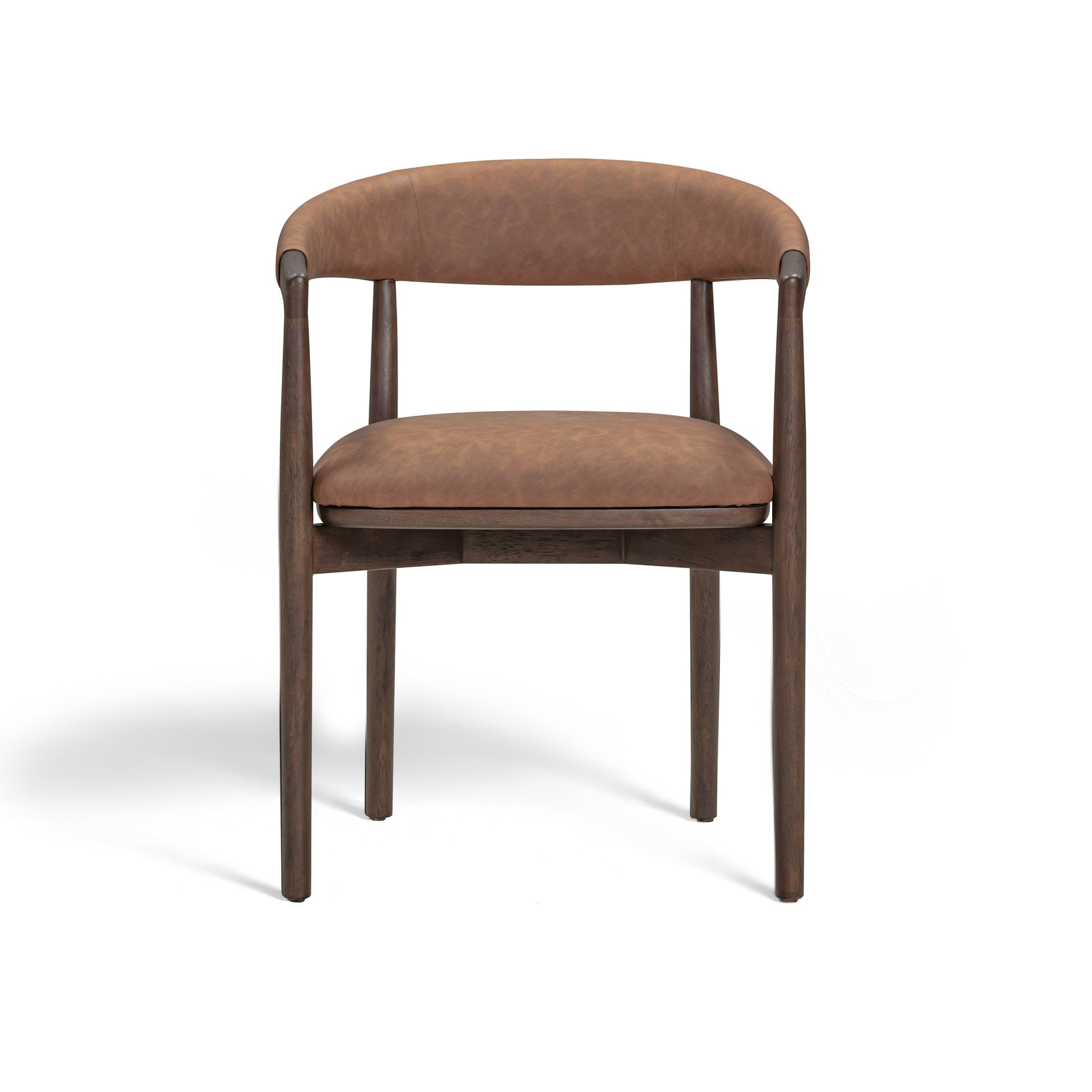 Vina Performance Vegan Leather Dining Chair - Brown - Image 3