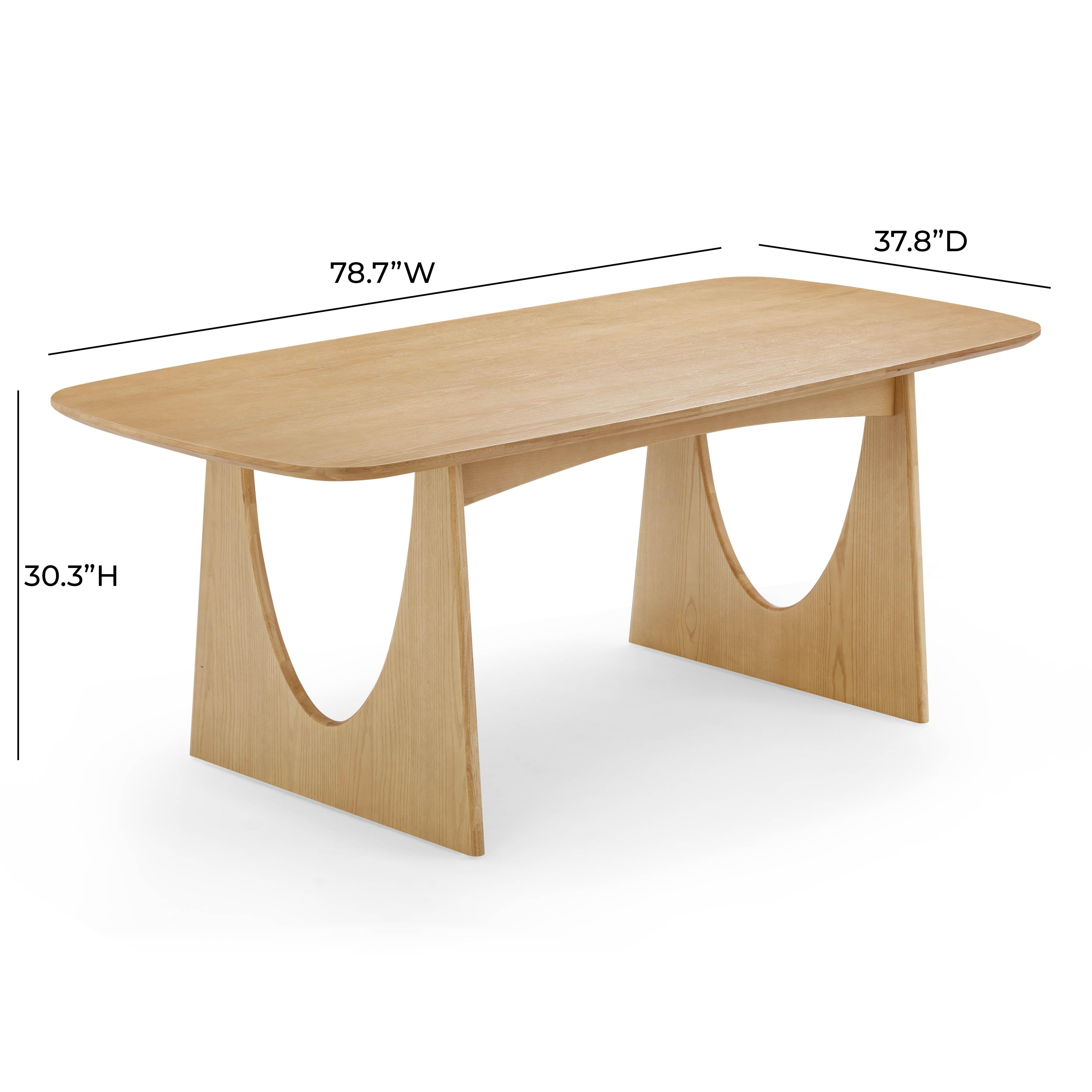Cybill Natural Ash Rectangular Dining Table (79