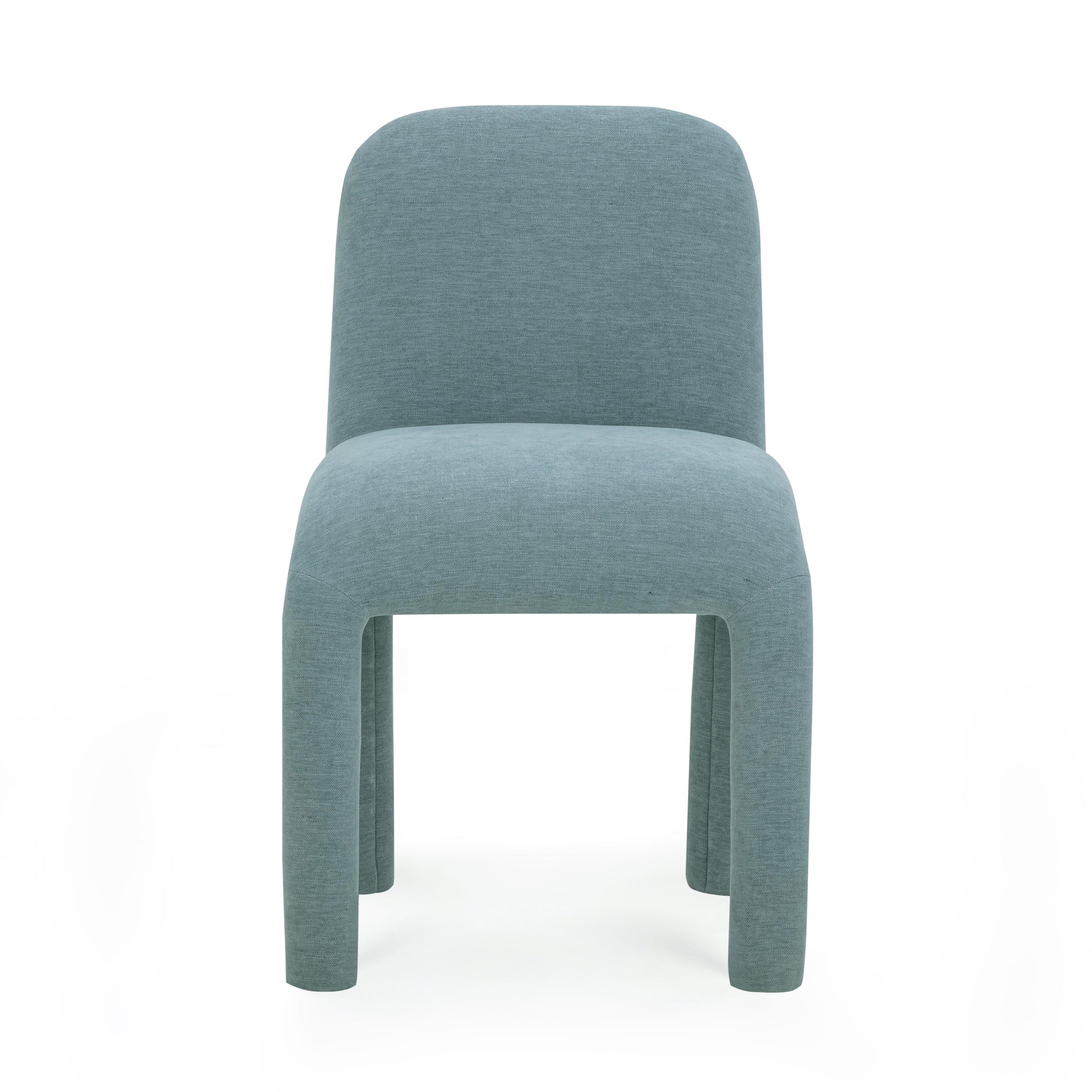 Georgia Performance Chenille Dining Chair - Light Blue - Image 3