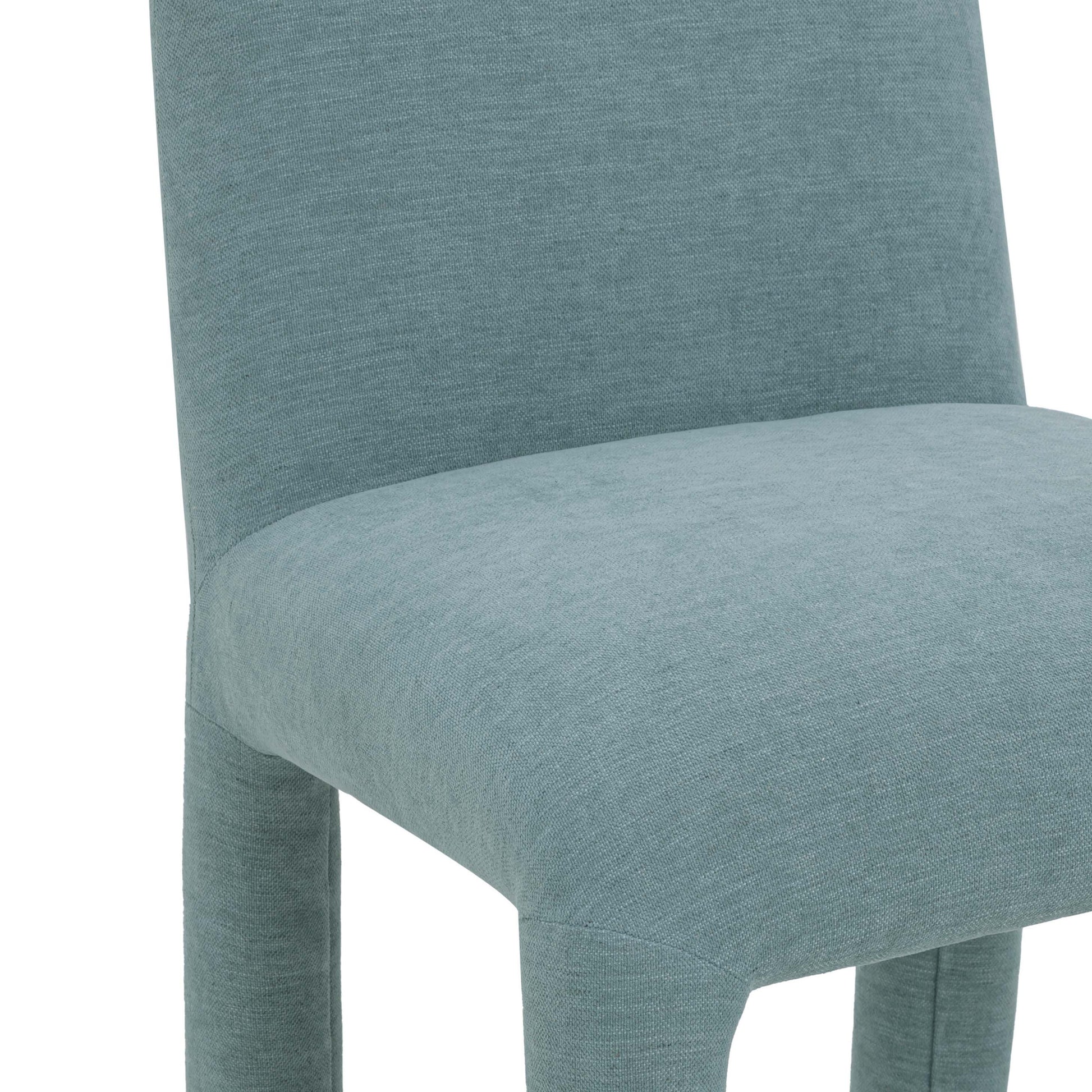 Georgia Performance Chenille Dining Chair - Light Blue - Image 6