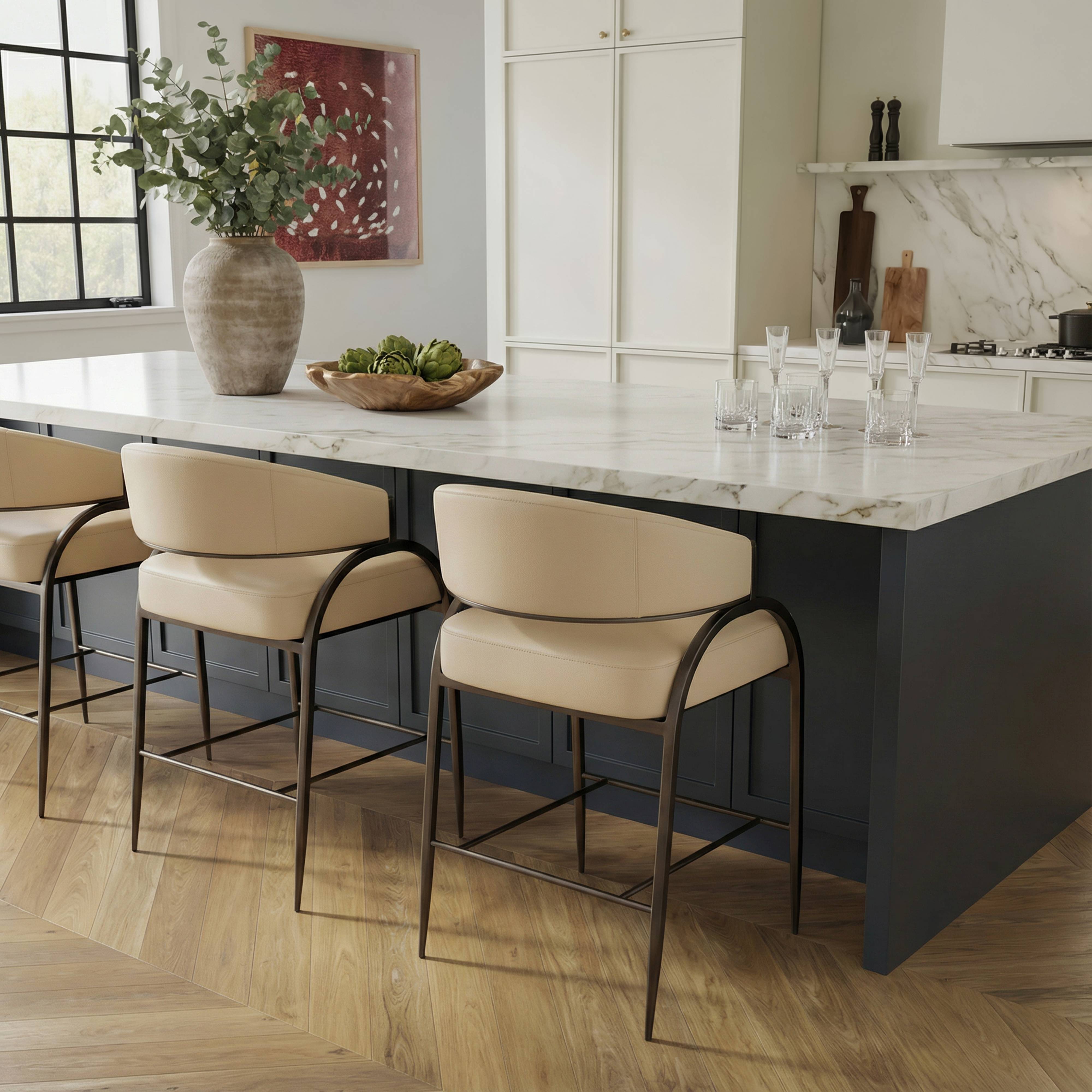 Tatum Performance Vegan Leather Counter Stool | TOV Furniture
