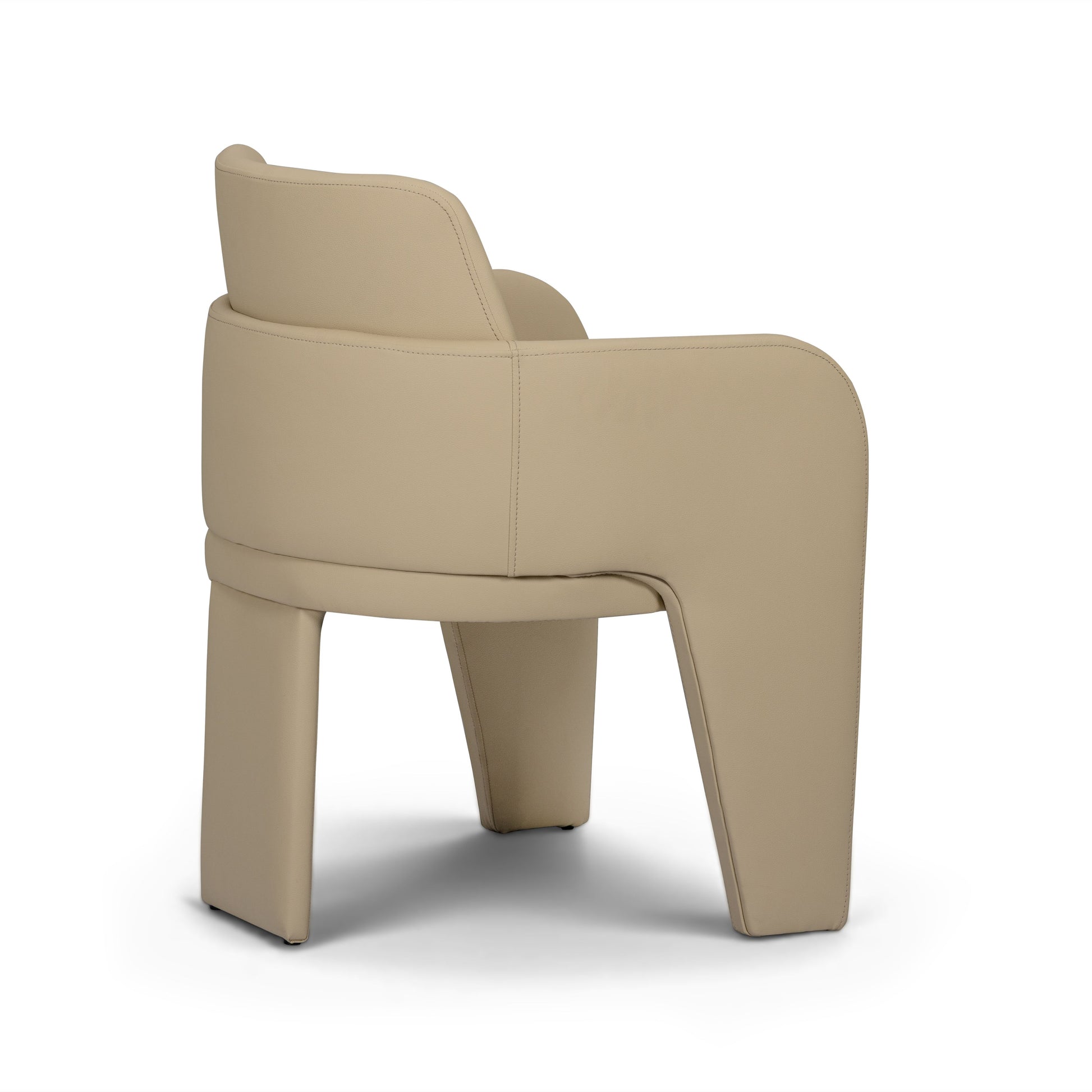 Leo Performance Vegan Leather Dining Chair - Taupe - Image 4