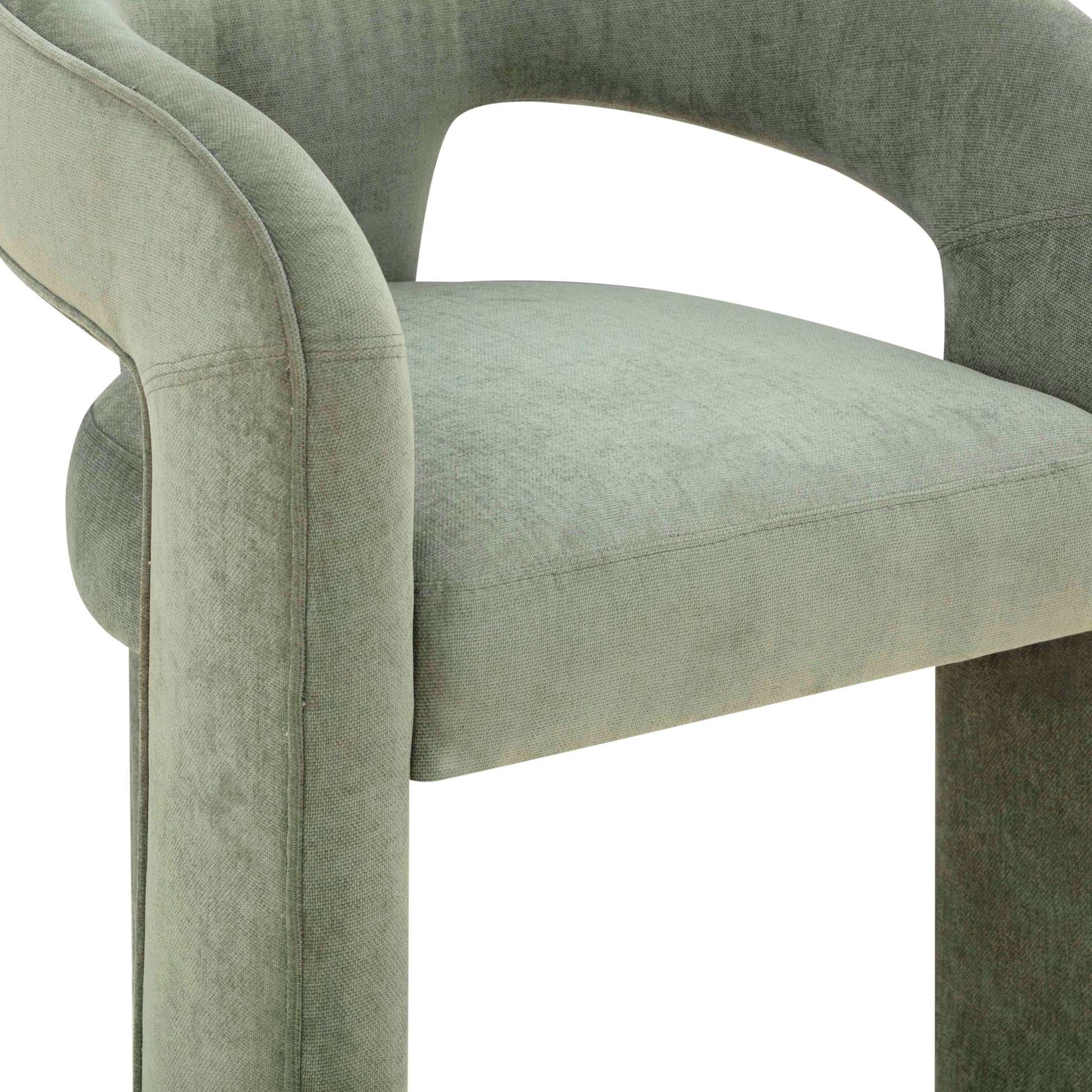 Malone Performance Chenille Dining Chair - Green - Image 6