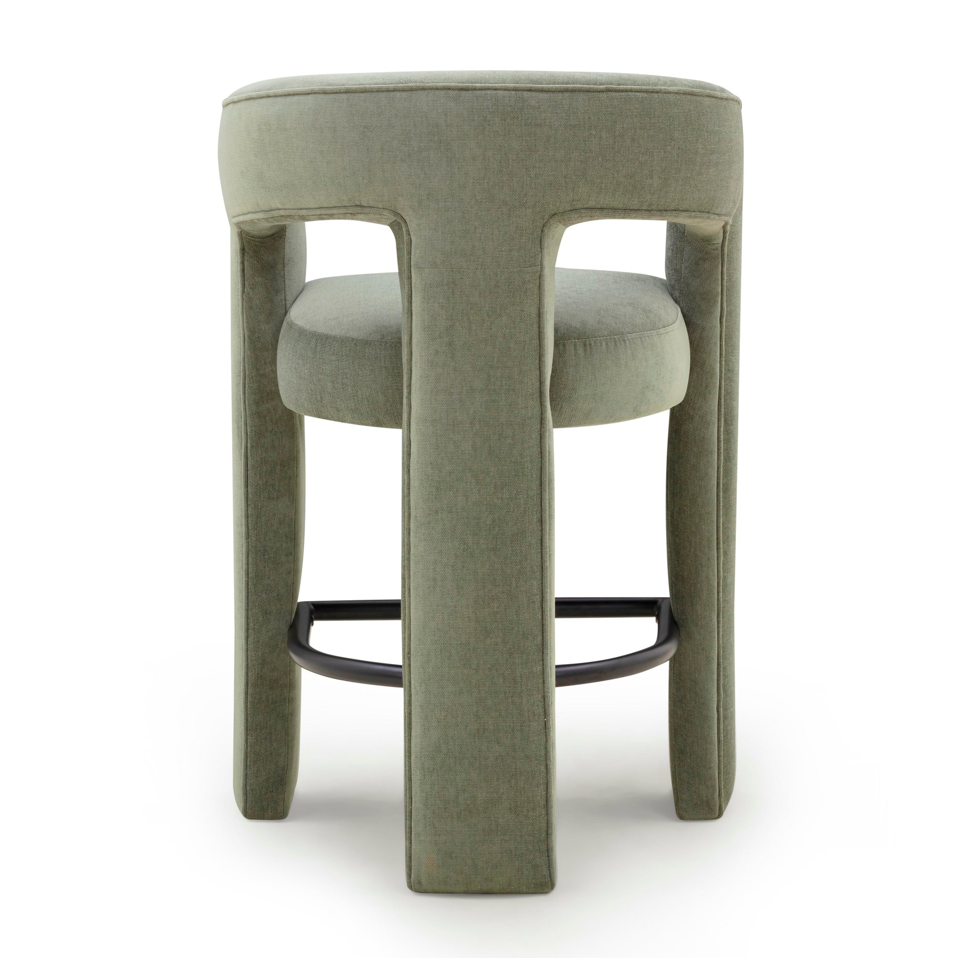 Malone Performance Chenille Stool - Green / Counter Height - Image 5