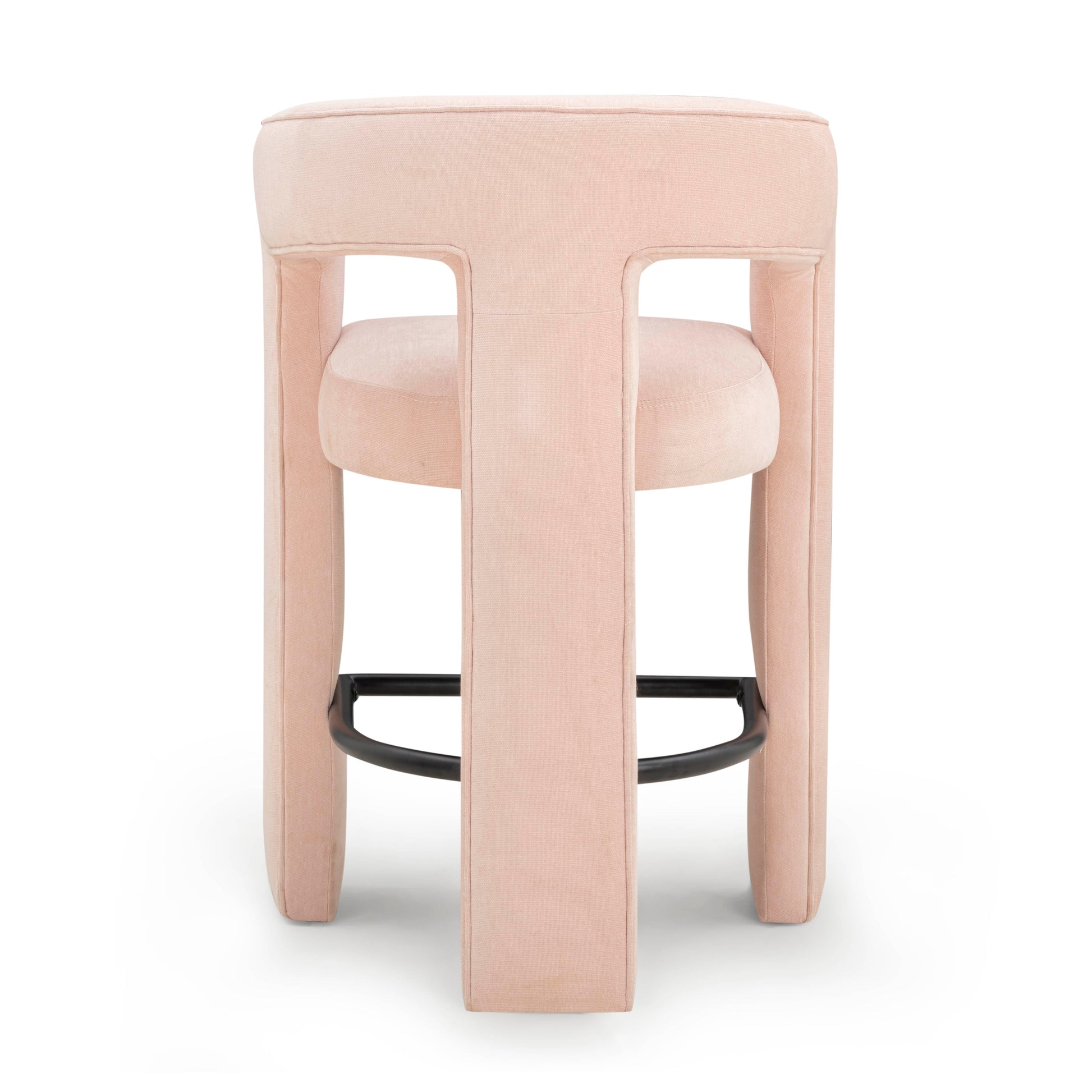 Malone Performance Chenille Stool - Blush / Counter Height - Image 5