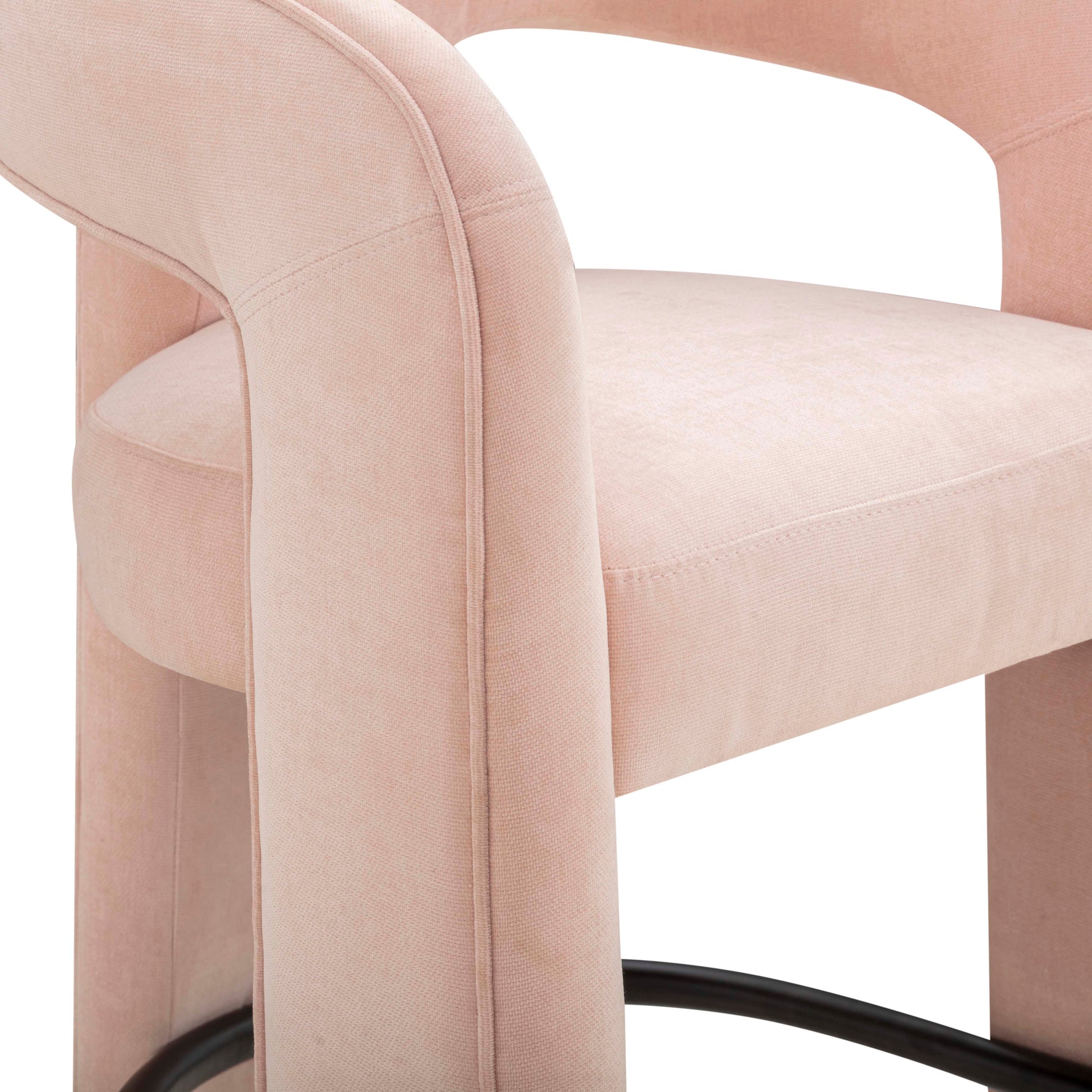 Malone Performance Chenille Stool - Blush / Counter Height - Image 6