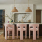 Malone Performance Chenille Stool - Blush / Counter Height - Image 2