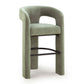 Malone Performance Chenille Stool - Green / Bar Height - Image 3