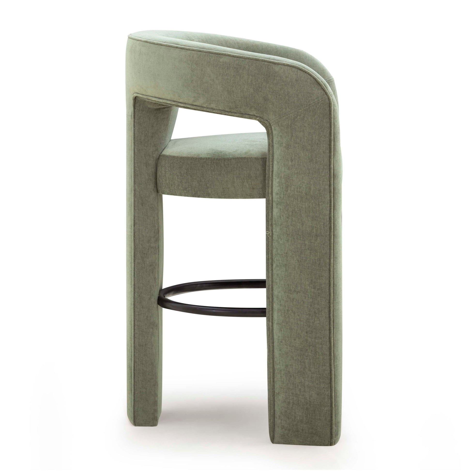 Malone Performance Chenille Stool - Green / Bar Height - Image 4