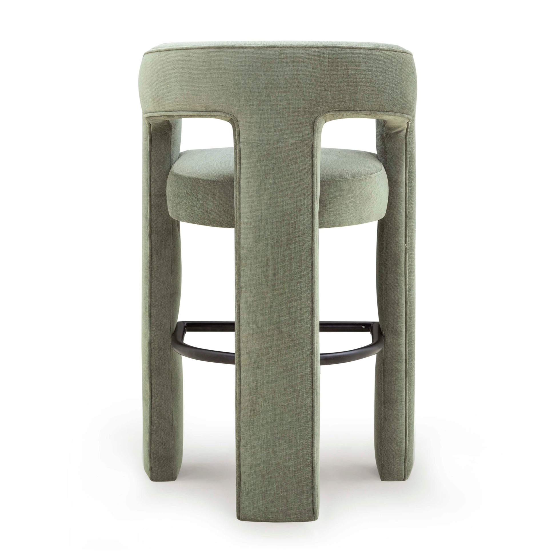 Malone Performance Chenille Stool - Green / Bar Height - Image 5