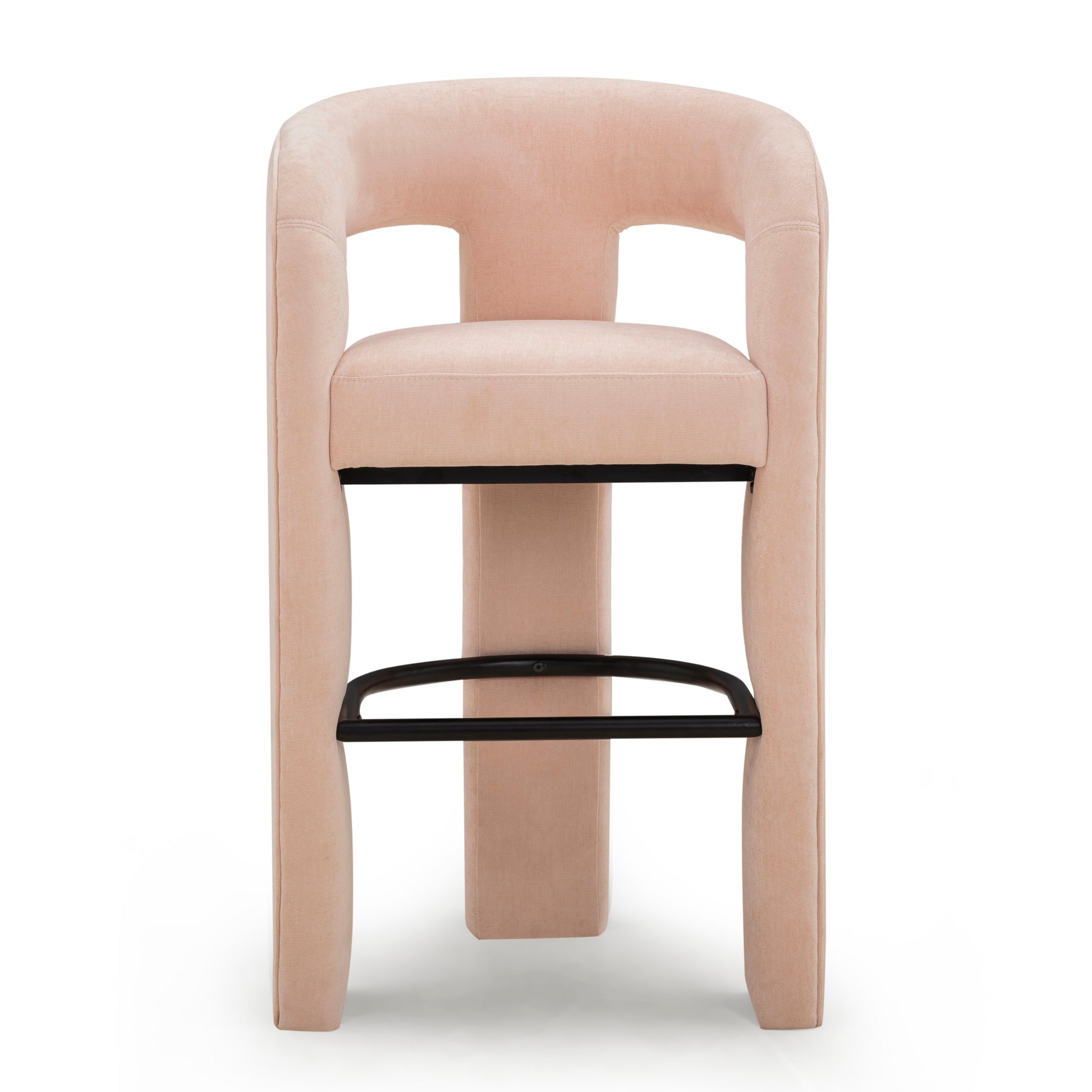 Malone Performance Chenille Stool - Blush / Bar Height - Image 1