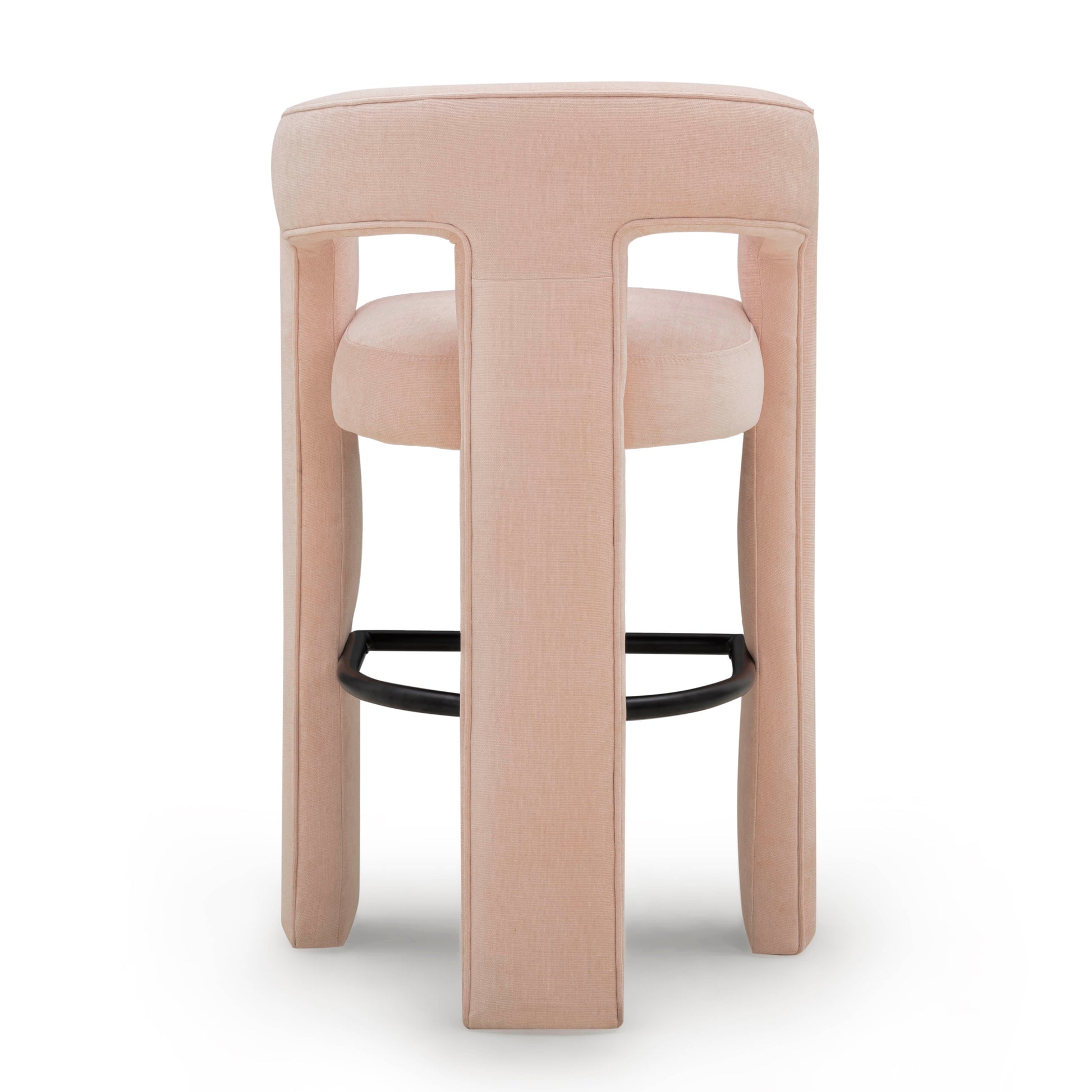 Malone Performance Chenille Stool - Blush / Bar Height - Image 5