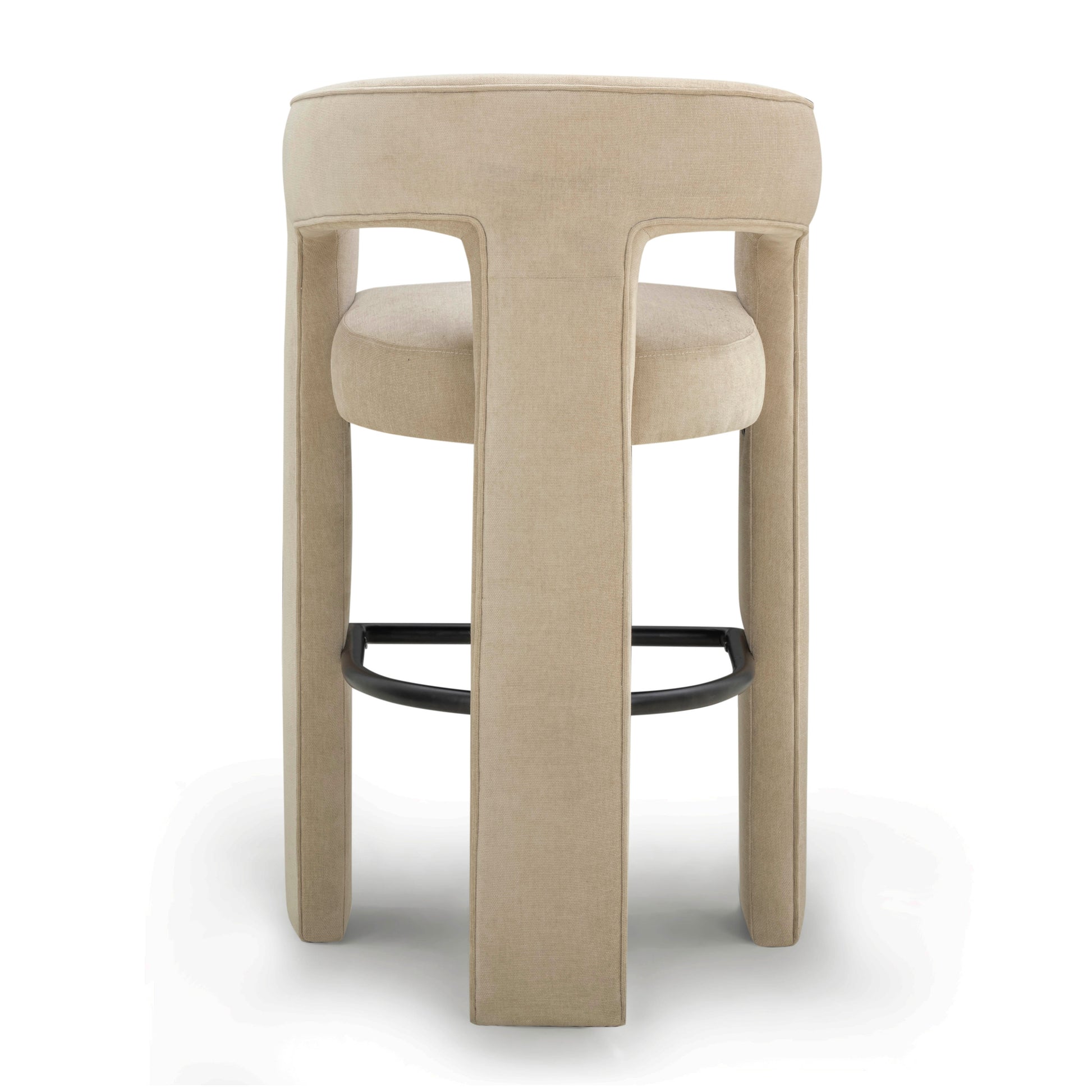 Malone Performance Chenille Stool - Taupe / Bar Height - Image 5