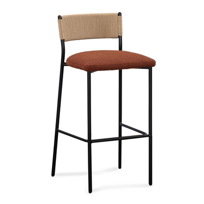 Celine Boucle Bar And Counter Stool - Maroon / Bar Height - Image 1