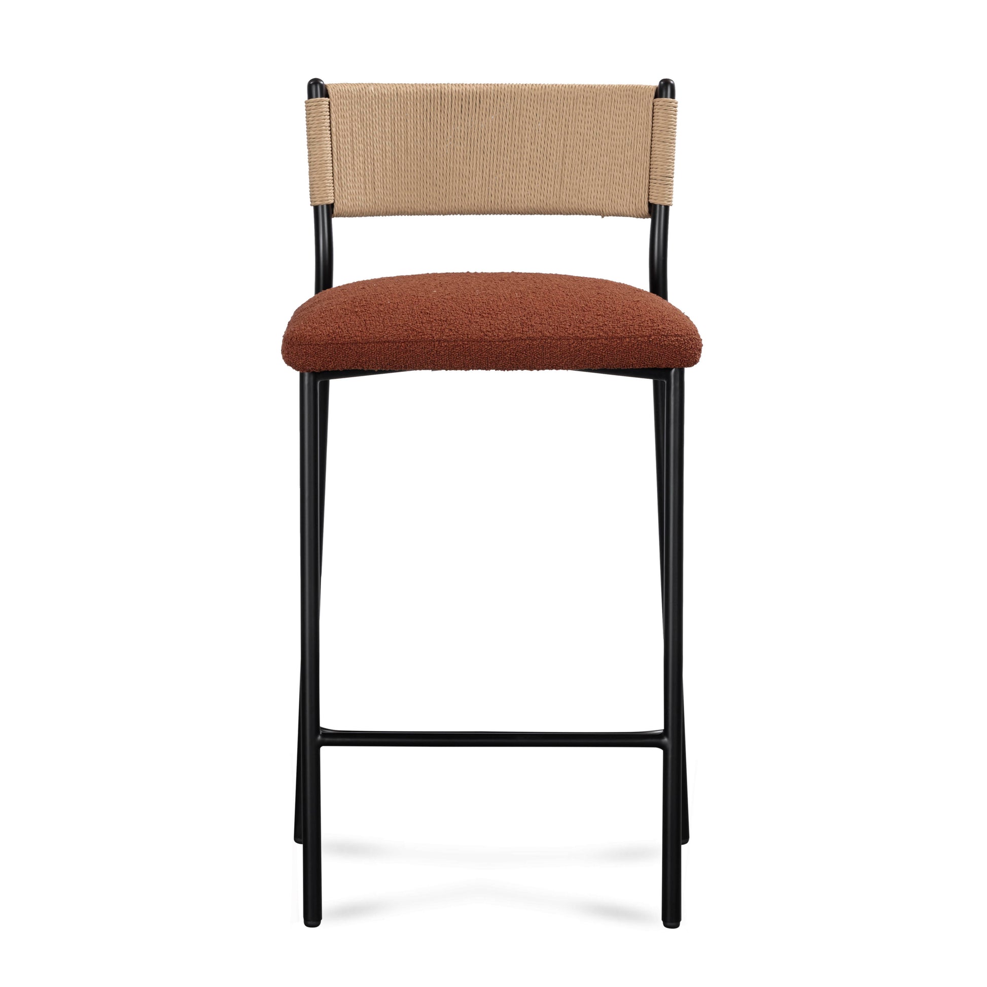 Celine Performance Boucle Stool - Maroon / Counter Height - Image 1