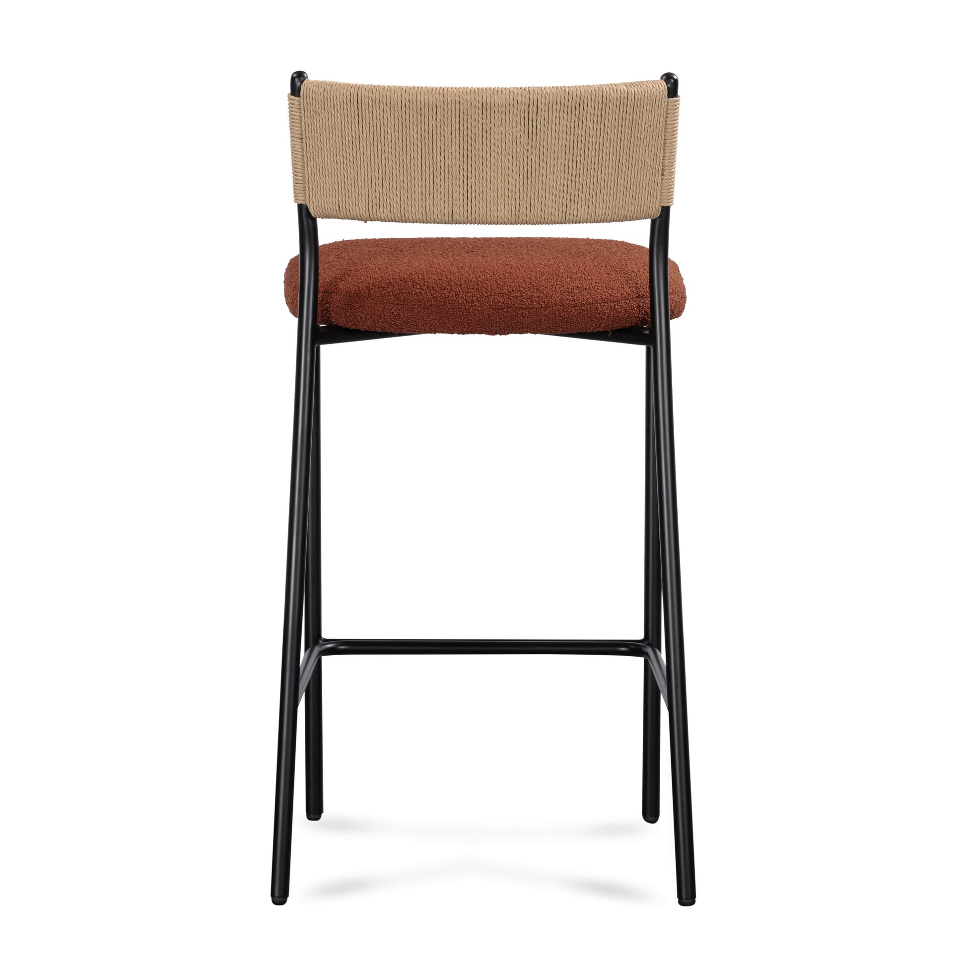 Celine Performance Boucle Stool - Maroon / Counter Height - Image 5