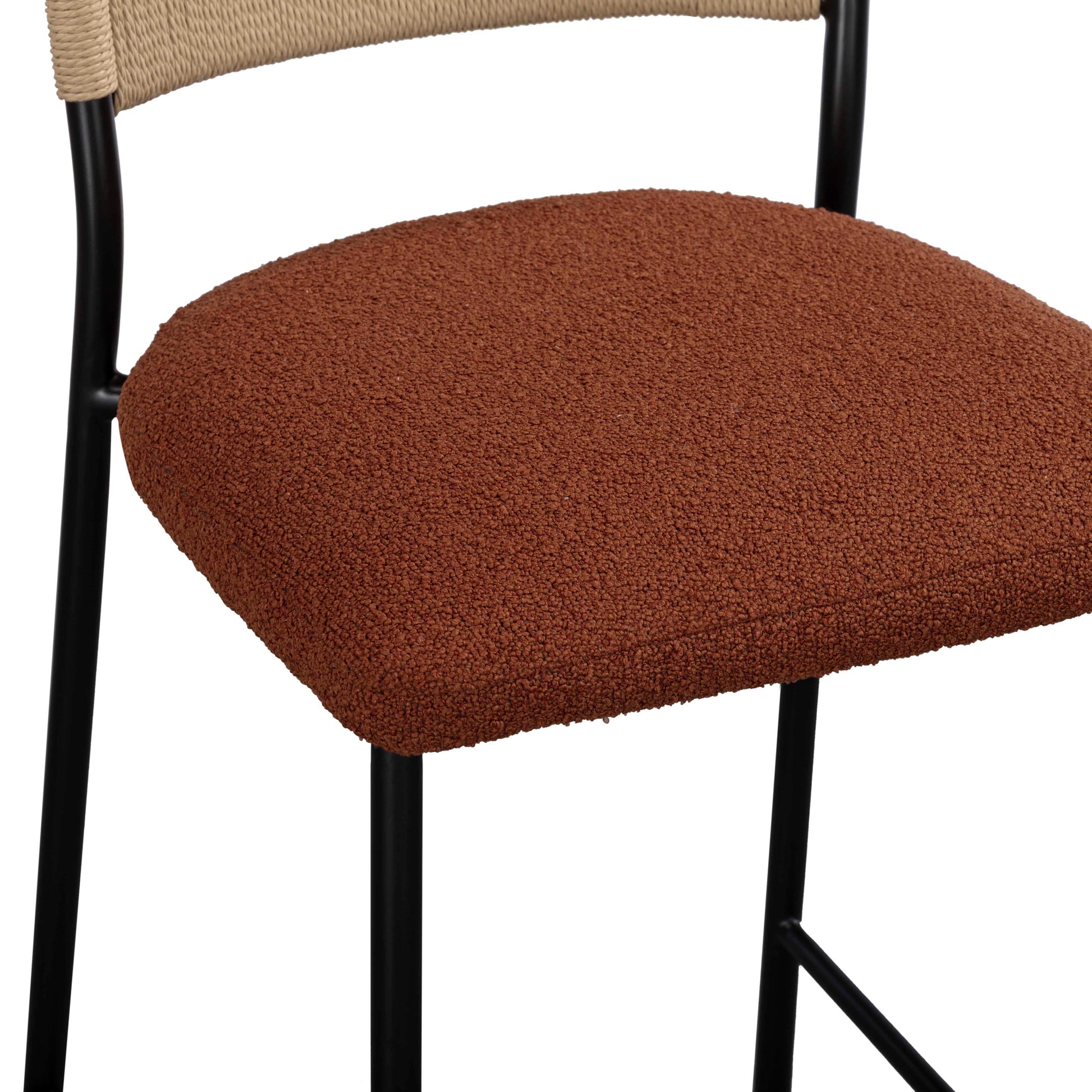 Celine Performance Boucle Stool - Maroon / Counter Height - Image 6