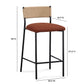 Celine Performance Boucle Stool - Maroon / Counter Height - Image 7