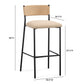Celine Performance Boucle Stool - Tan / Counter Height - Image 7