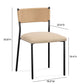 Celine Performance Boucle Dining Chair - Set of 2 - Tan - Image 8