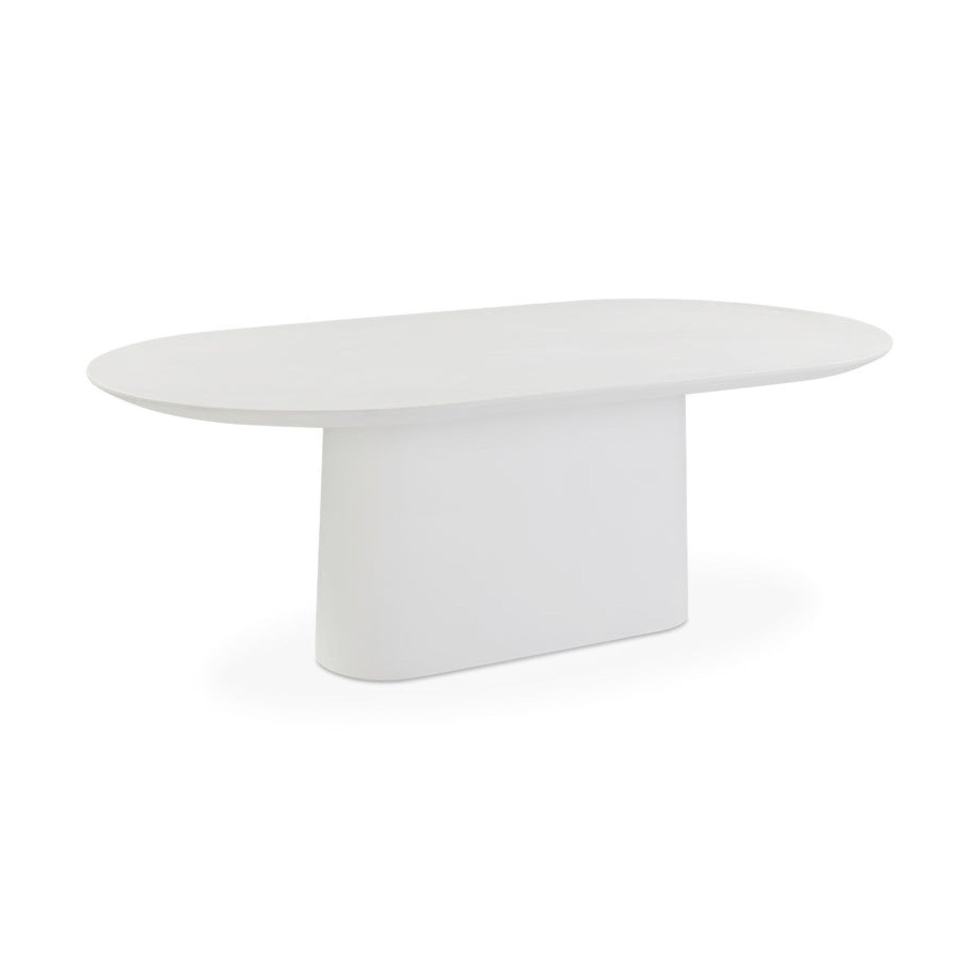 Nara 84" Pure White Indoor/Outdoor Concrete Dining Table - Image 1