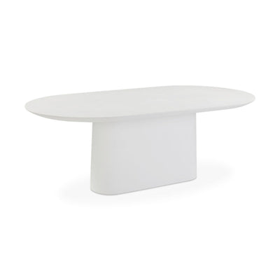 Nara 84" Pure White Indoor/Outdoor Concrete Dining Table - Image 1