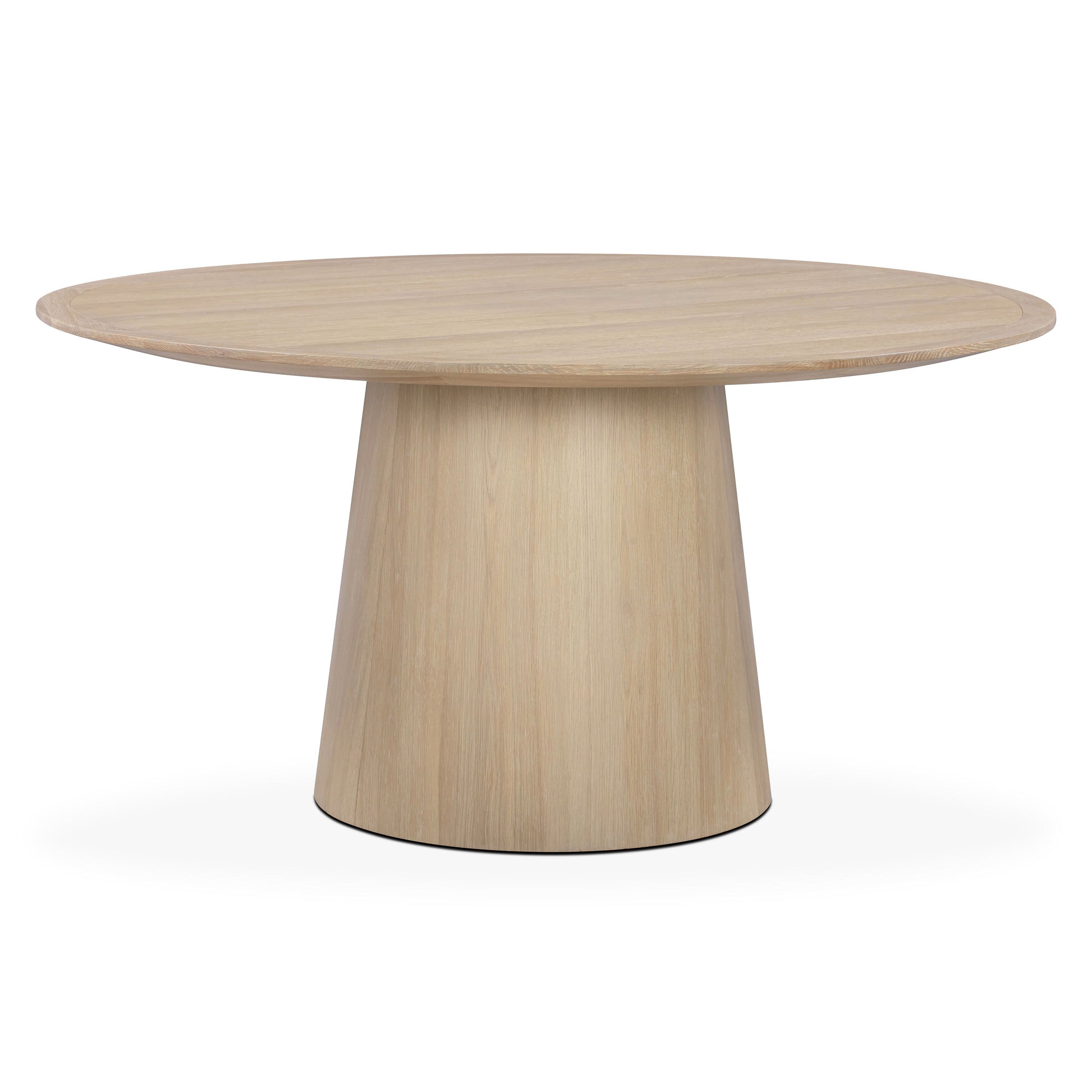 Sahara Round Oak Dining Table (41"-60") - Natural / 60" - Image 1