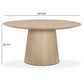 Sahara Round Oak Dining Table (41"-60") - Natural / 60" - Image 5