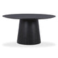 Sahara Round Oak Dining Table (41"-60") - Black / 60" - Image 3
