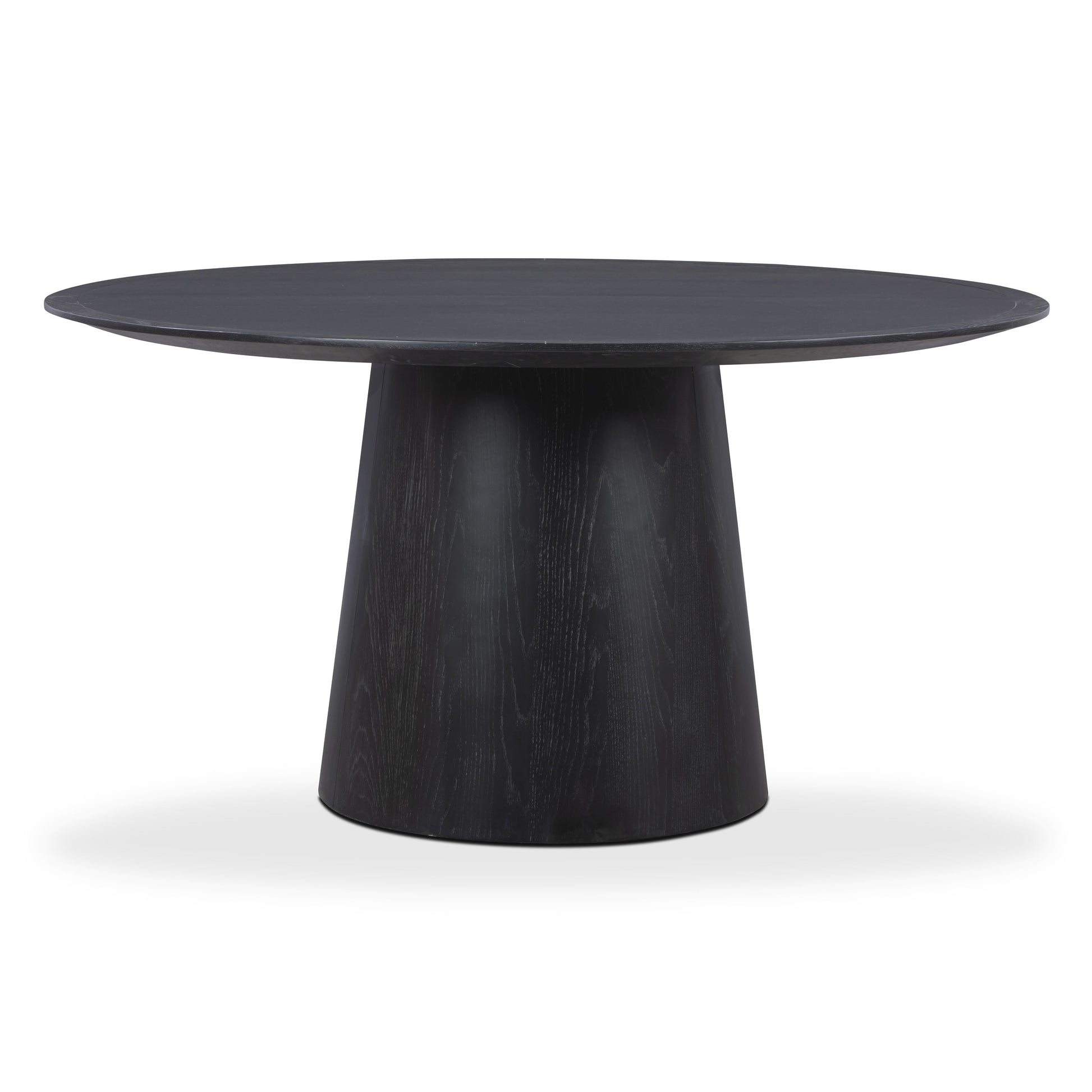 Sahara Round Oak Dining Table (41"-60") - Black / 60" - Image 3