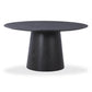 Sahara Round Oak Dining Table (41"-60") - Black / 60" - Image 4
