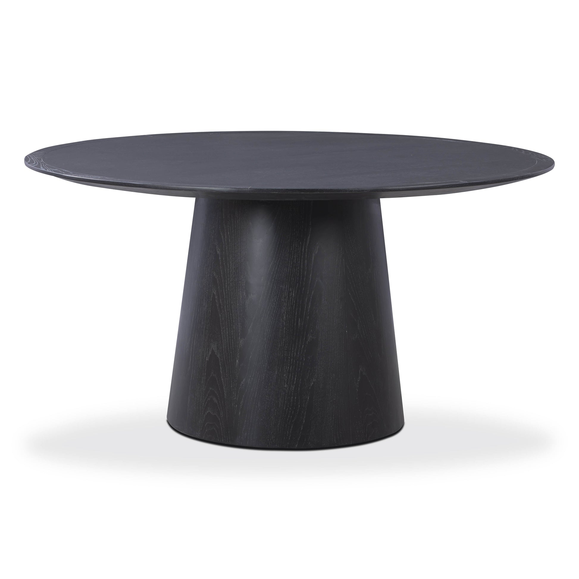 Sahara Round Oak Dining Table (41"-60") - Black / 60" - Image 4