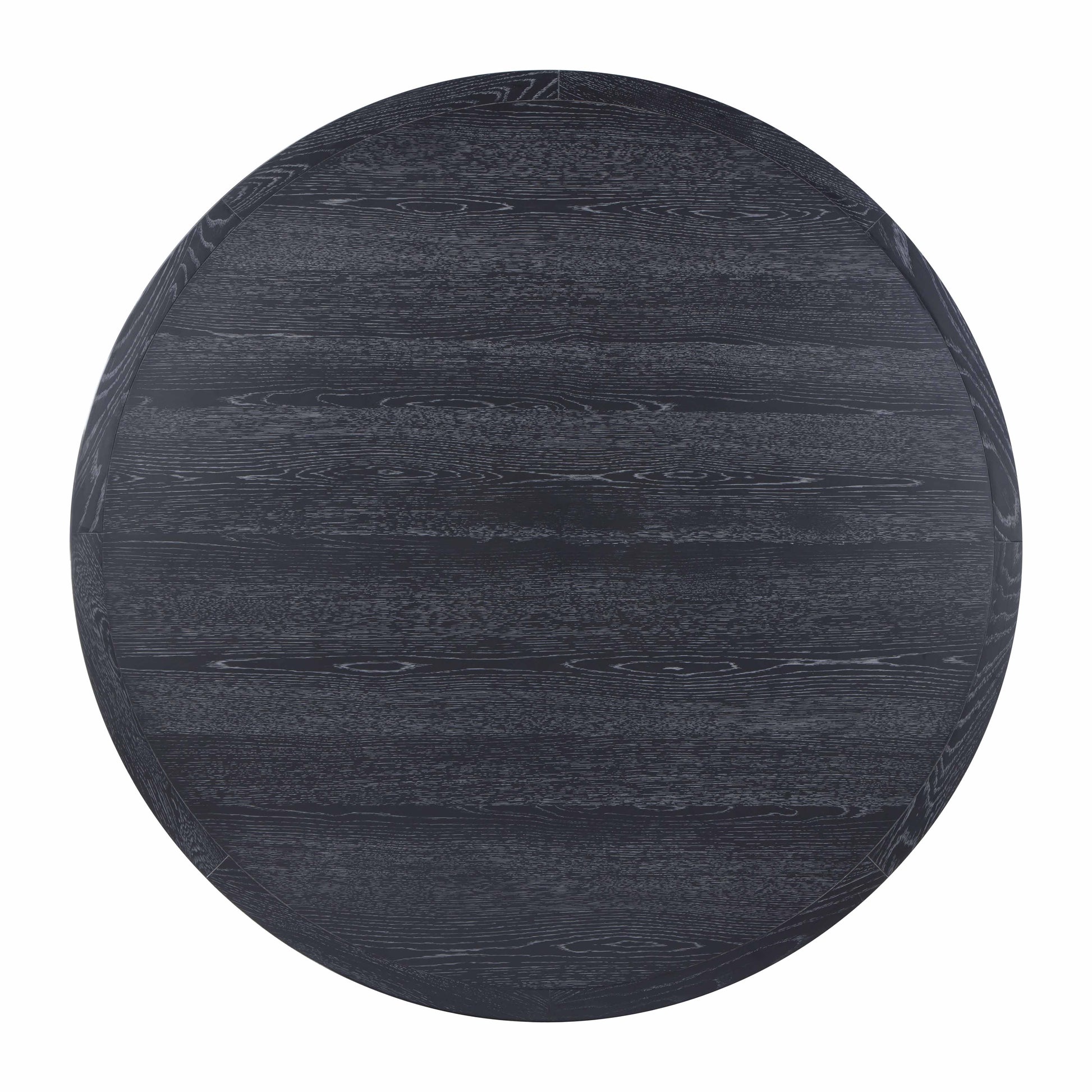 Sahara Round Oak Dining Table (41"-60") - Black / 60" - Image 5