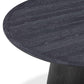 Sahara Round Oak Dining Table (41"-60") - Black / 60" - Image 6