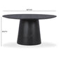 Sahara Round Oak Dining Table (41"-60") - Black / 60" - Image 7