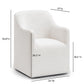 Helena Tall Textured Weave Performance Fabric Dining Chair - Off-White - Image 7