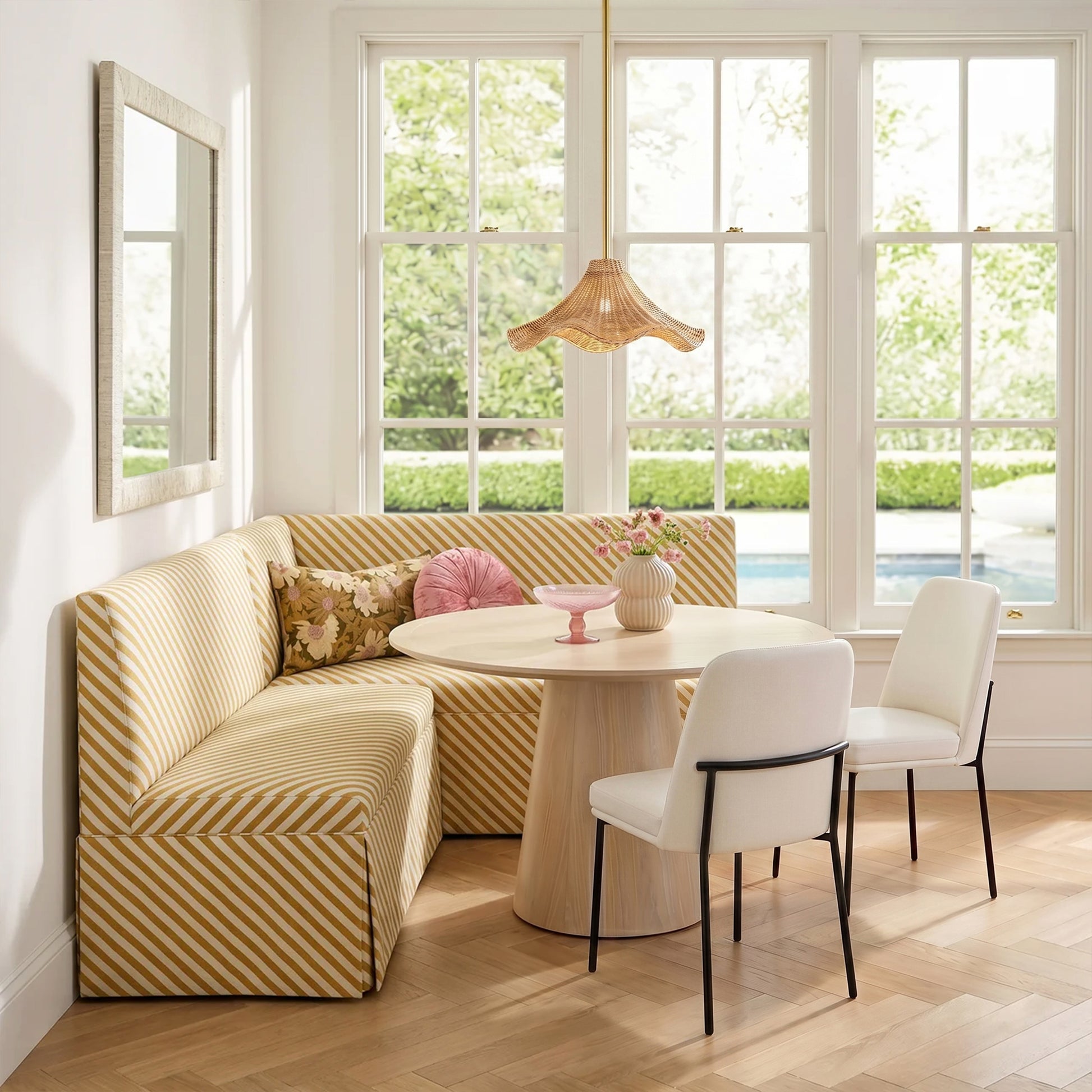 Sydney Performance Vegan Leather Dining Chair - Set of 2 - Cream - Image 2