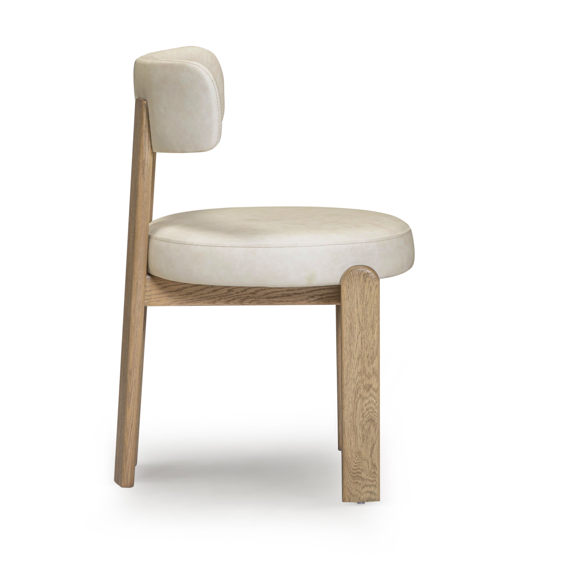 Odessa Performance Vegan Leather Dining Chair - Cream - Image 3