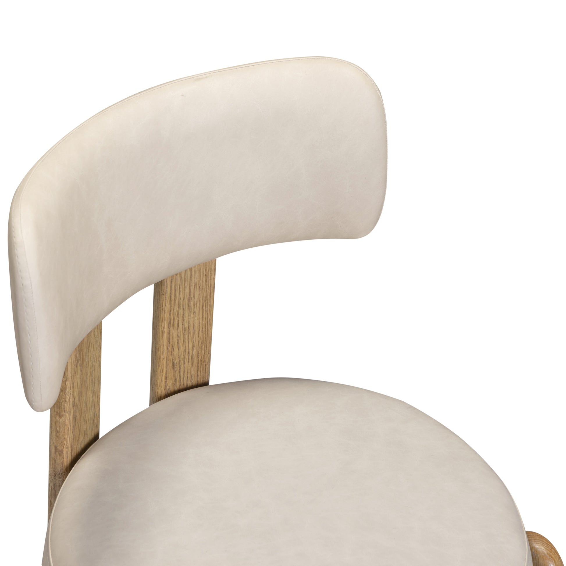 Odessa Performance Vegan Leather Dining Chair - Cream - Image 4
