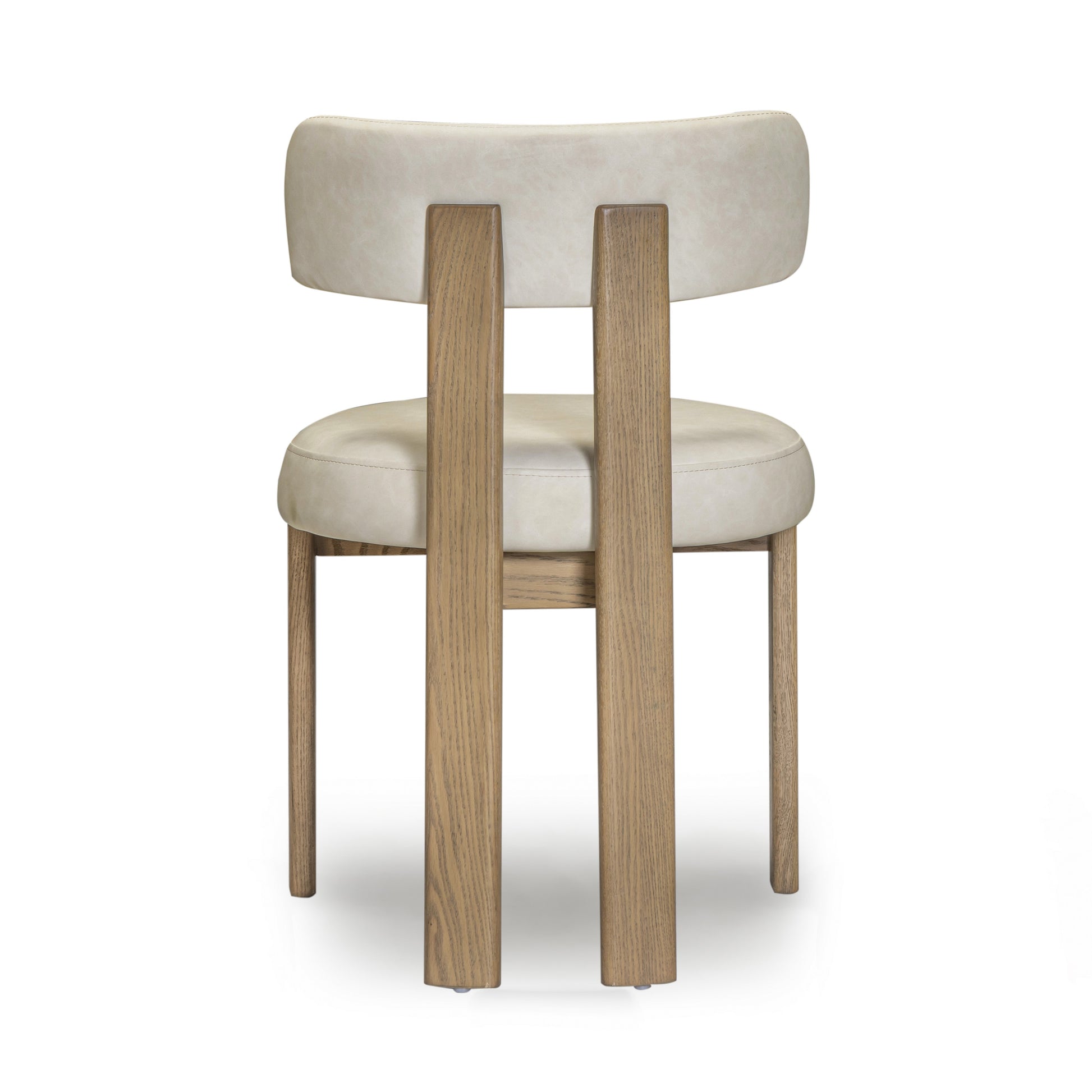 Odessa Performance Vegan Leather Dining Chair - Cream - Image 5