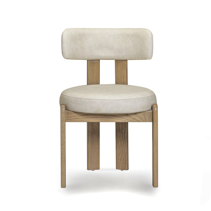 Odessa Performance Vegan Leather Dining Chair - Cream - Image 1