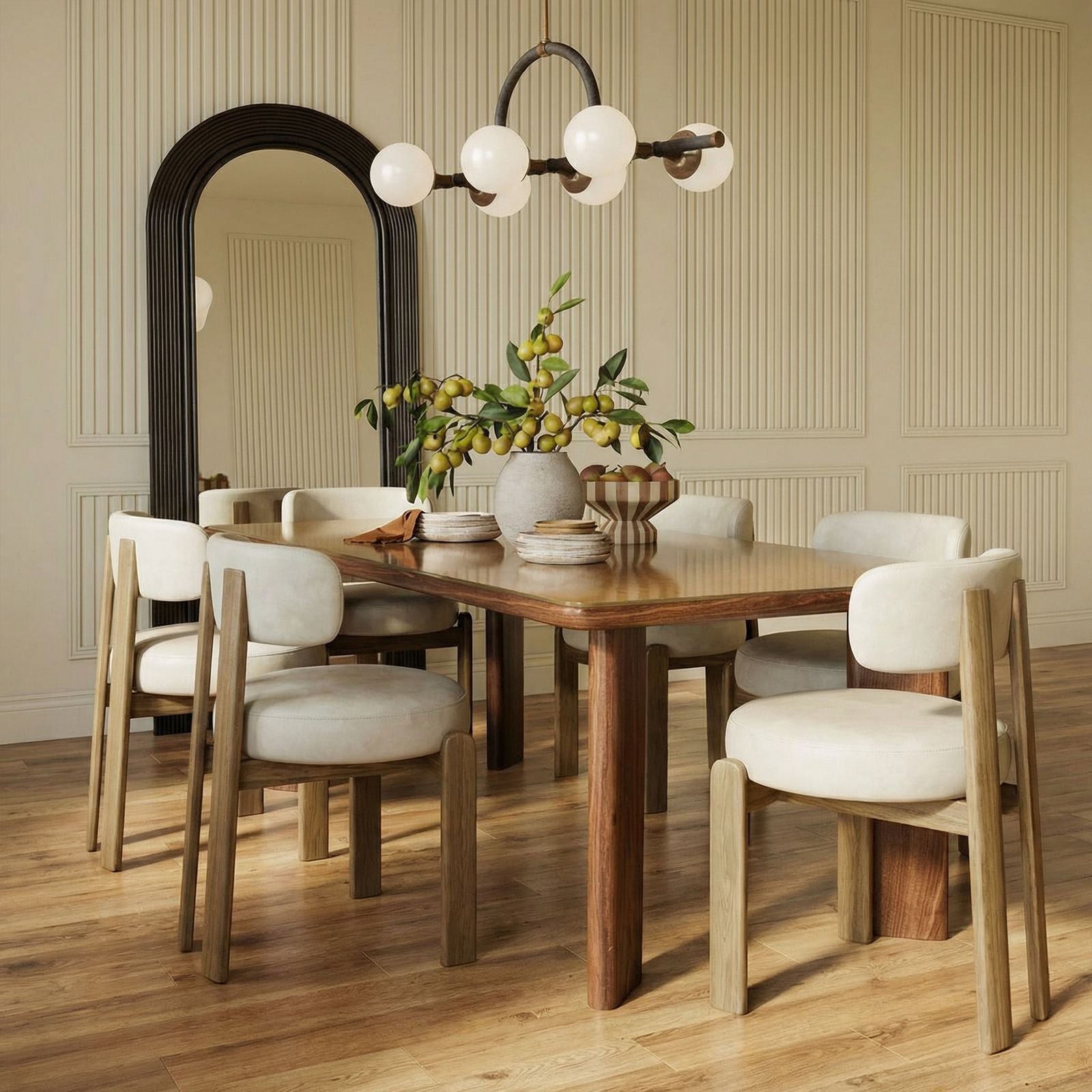 Odessa Performance Vegan Leather Dining Chair - Cream - Image 2