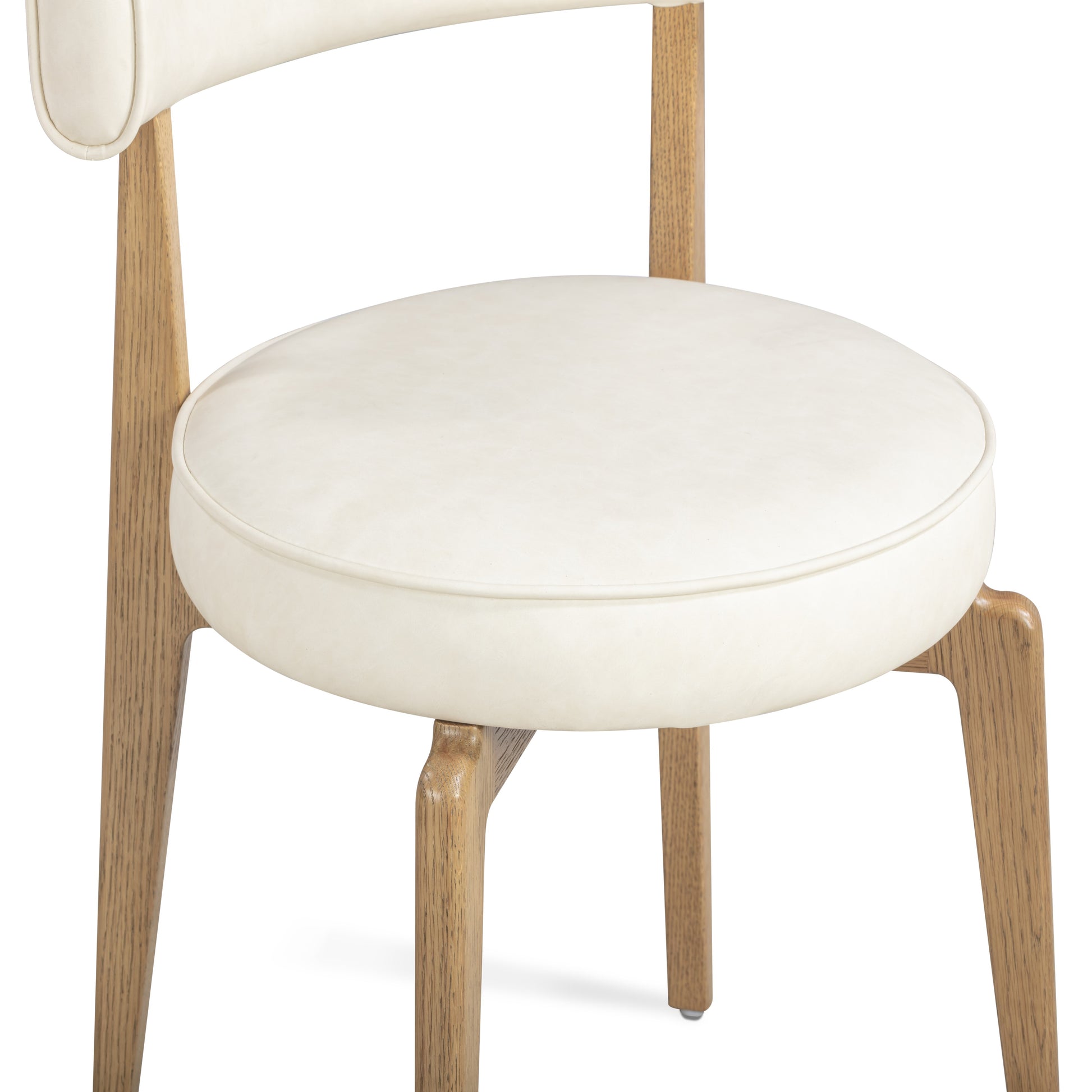 Nikita Performance Vegan Leather Dining Chair - Cream - Image 4