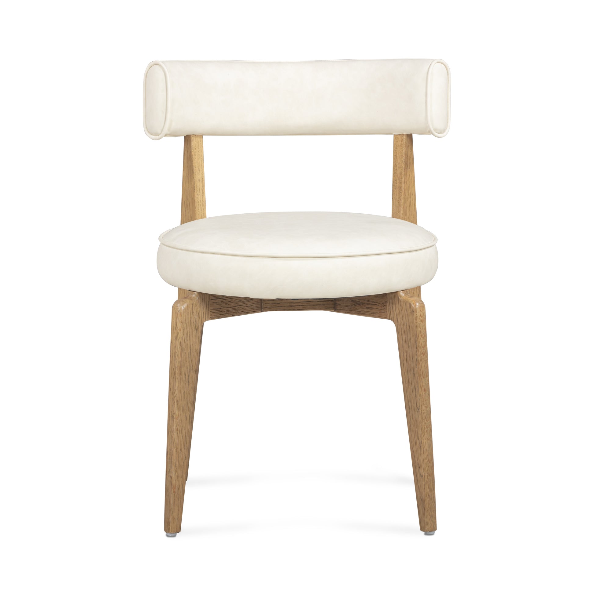 Nikita Performance Vegan Leather Dining Chair - Cream - Image 1