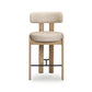 Odessa Performance Vegan Leather Counter Stool - Taupe - Image 3