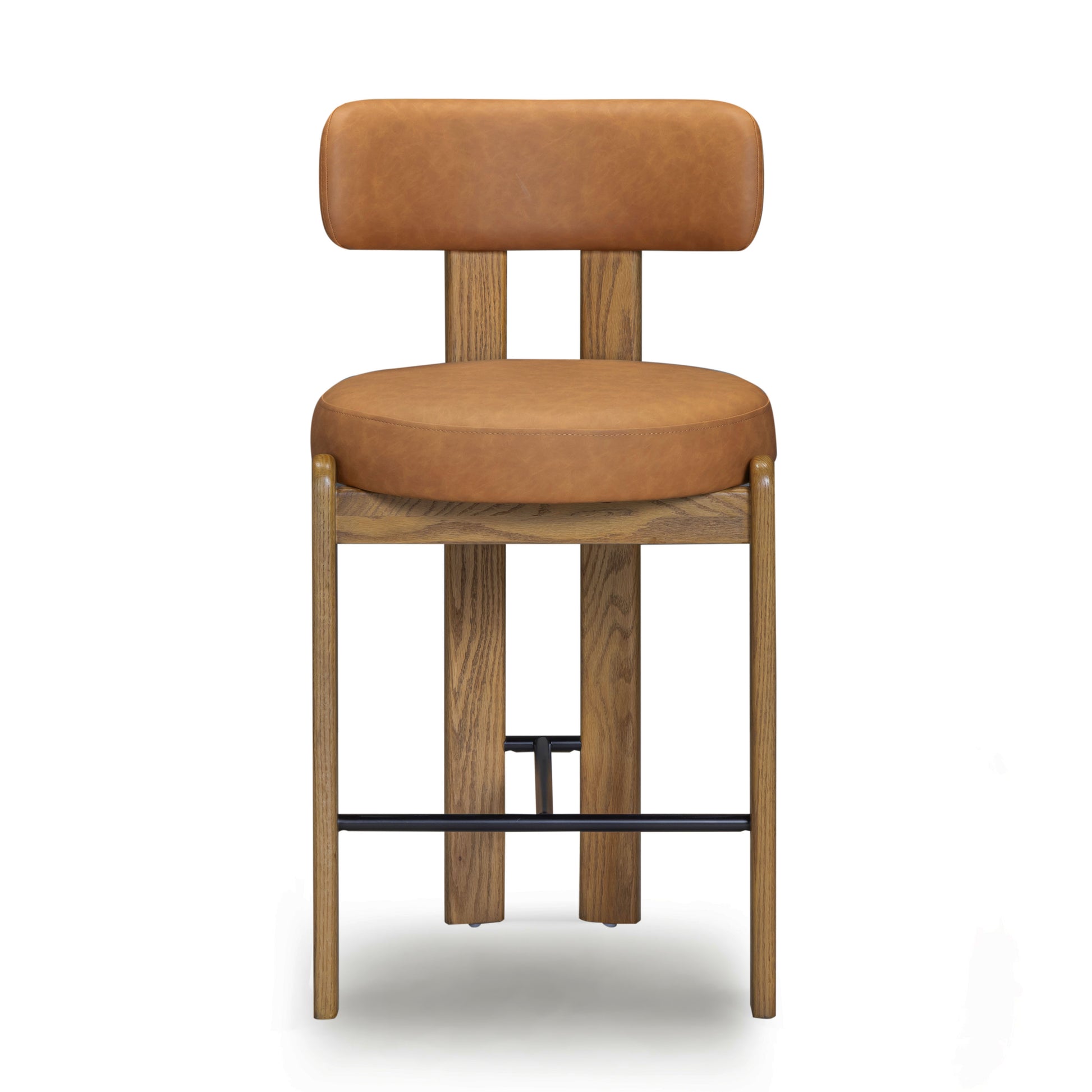 Odessa Performance Vegan Leather Counter Stool - Brown - Image 1