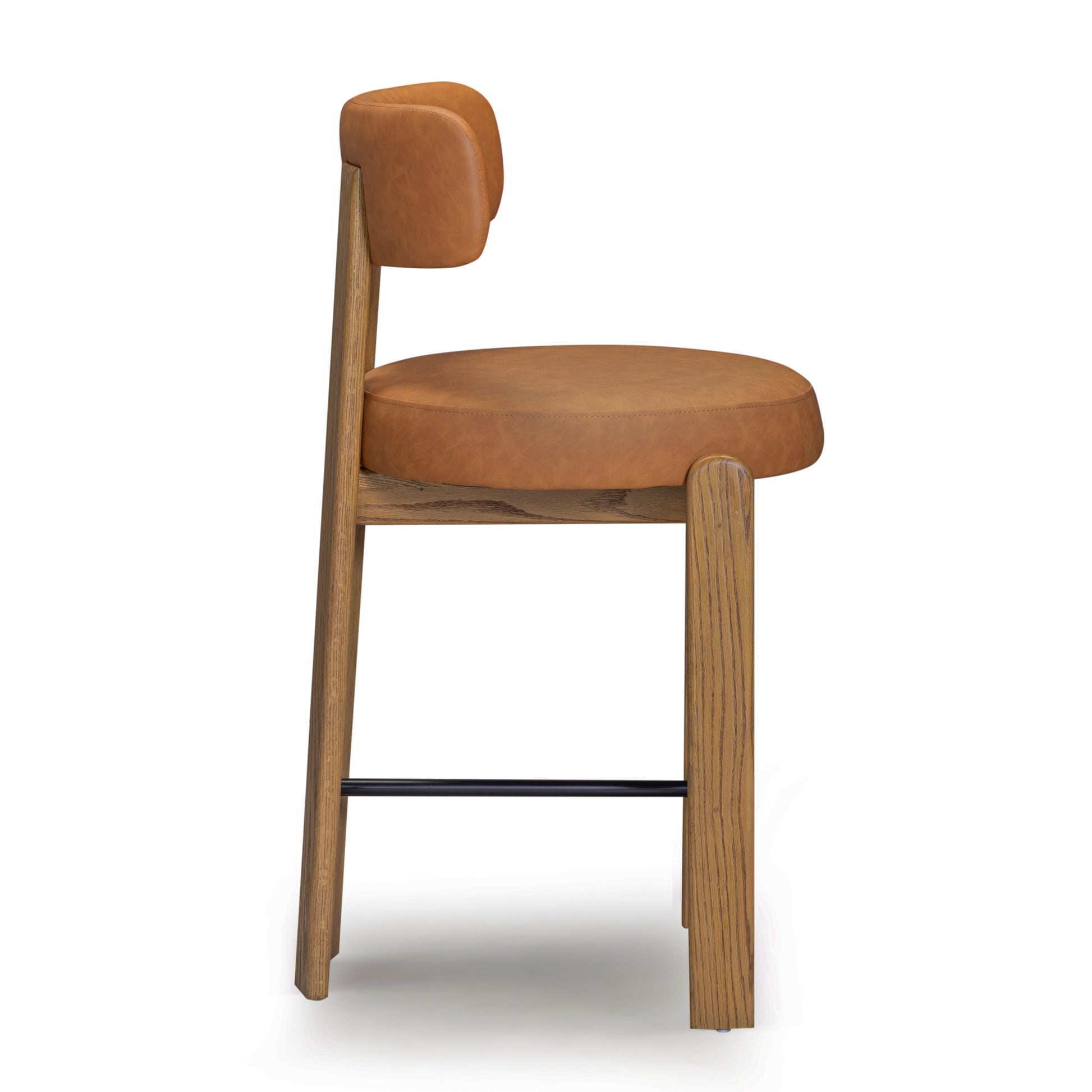 Odessa Performance Vegan Leather Counter Stool - Brown - Image 4