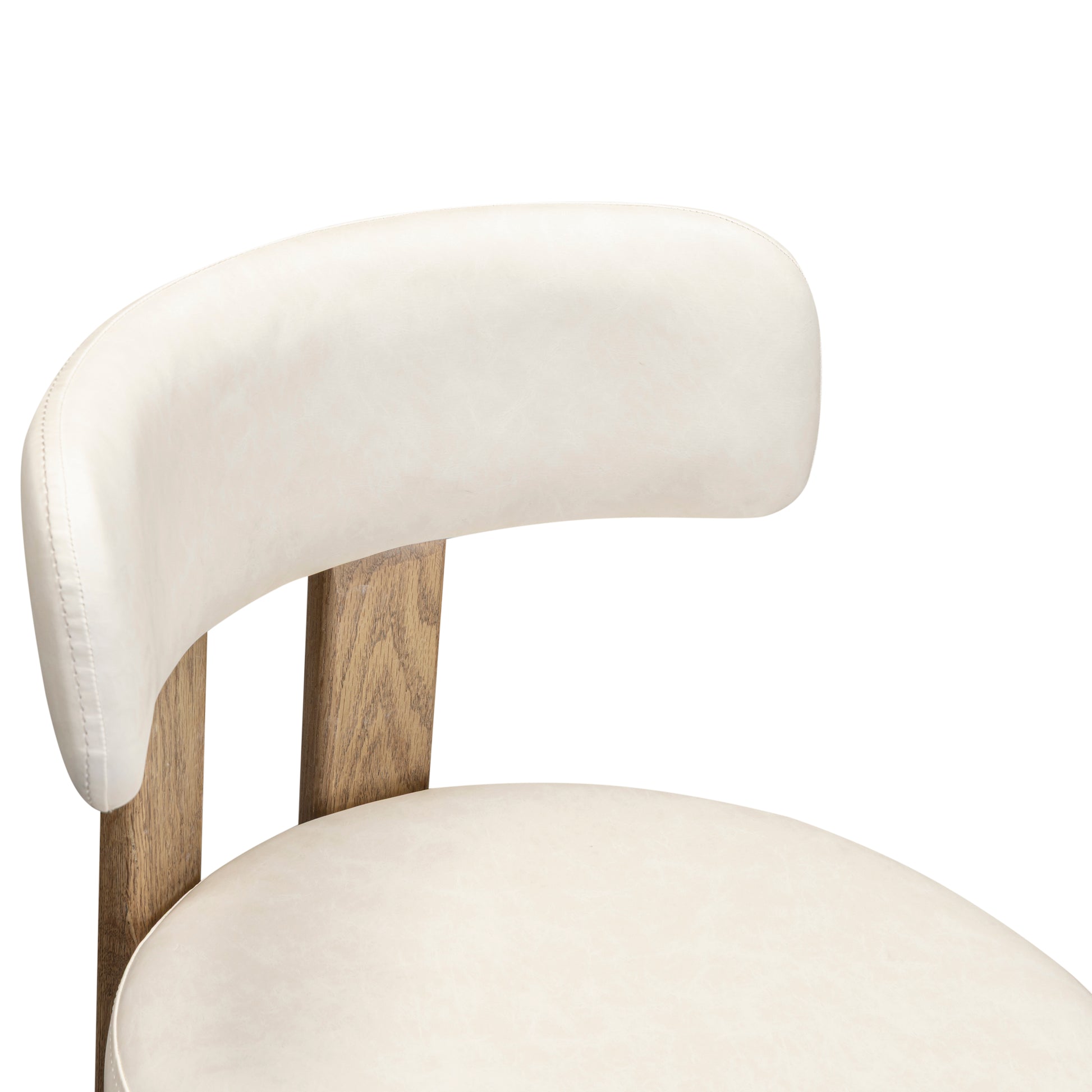 Odessa Performance Vegan Leather Counter Stool - Cream - Image 4