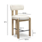 Odessa Performance Vegan Leather Counter Stool - Cream - Image 7