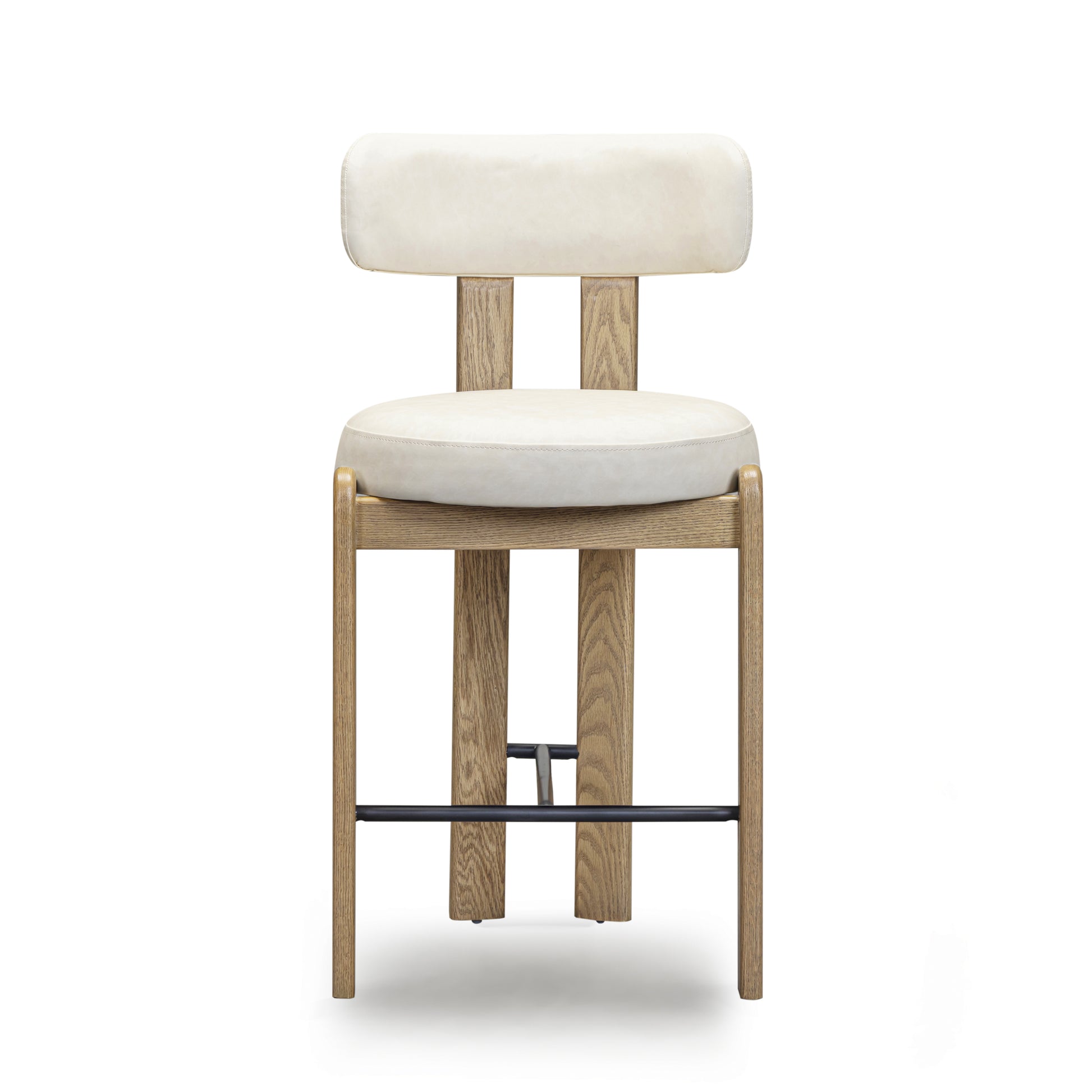 Odessa Performance Vegan Leather Counter Stool - Cream - Image 1